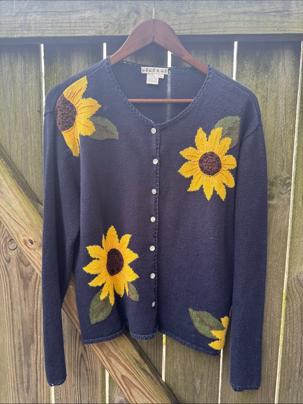 Vintage Coco & Co Sunflower Sweater